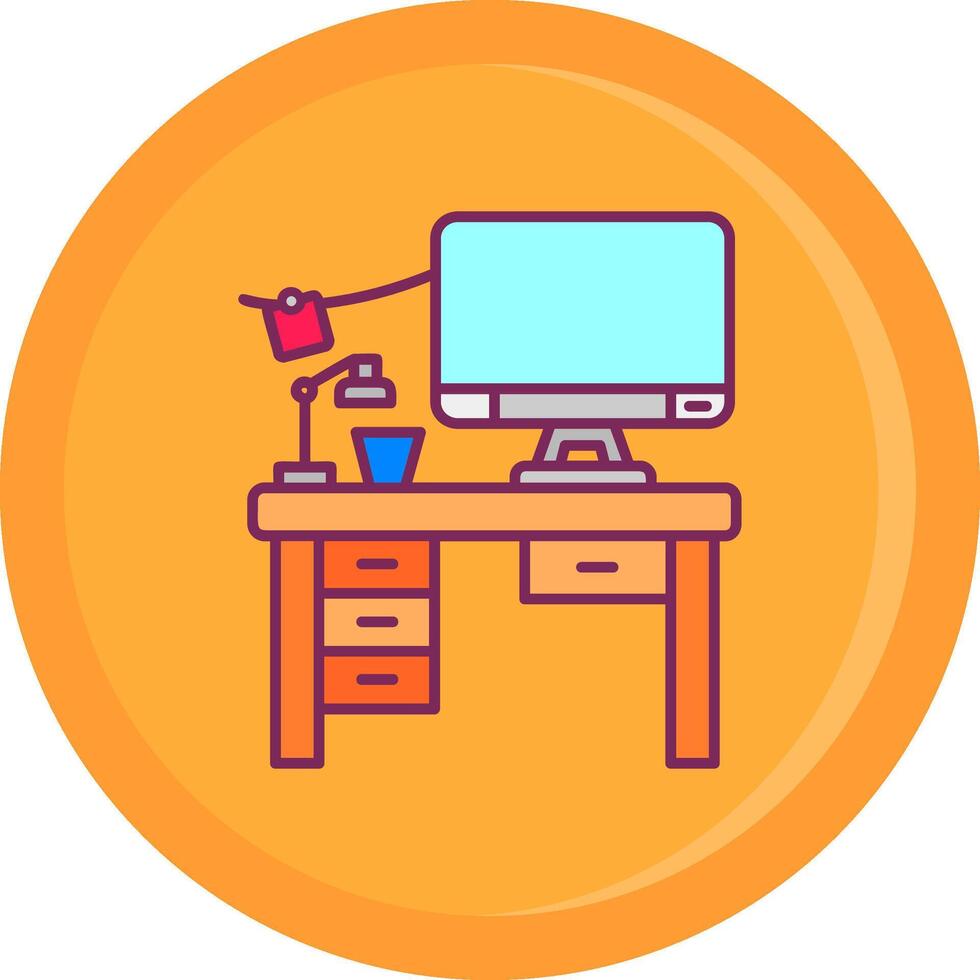 espacio de trabajo línea lleno icono vector