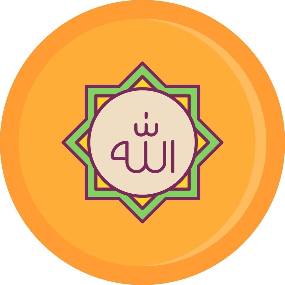 Allah Line Filled Icon vector