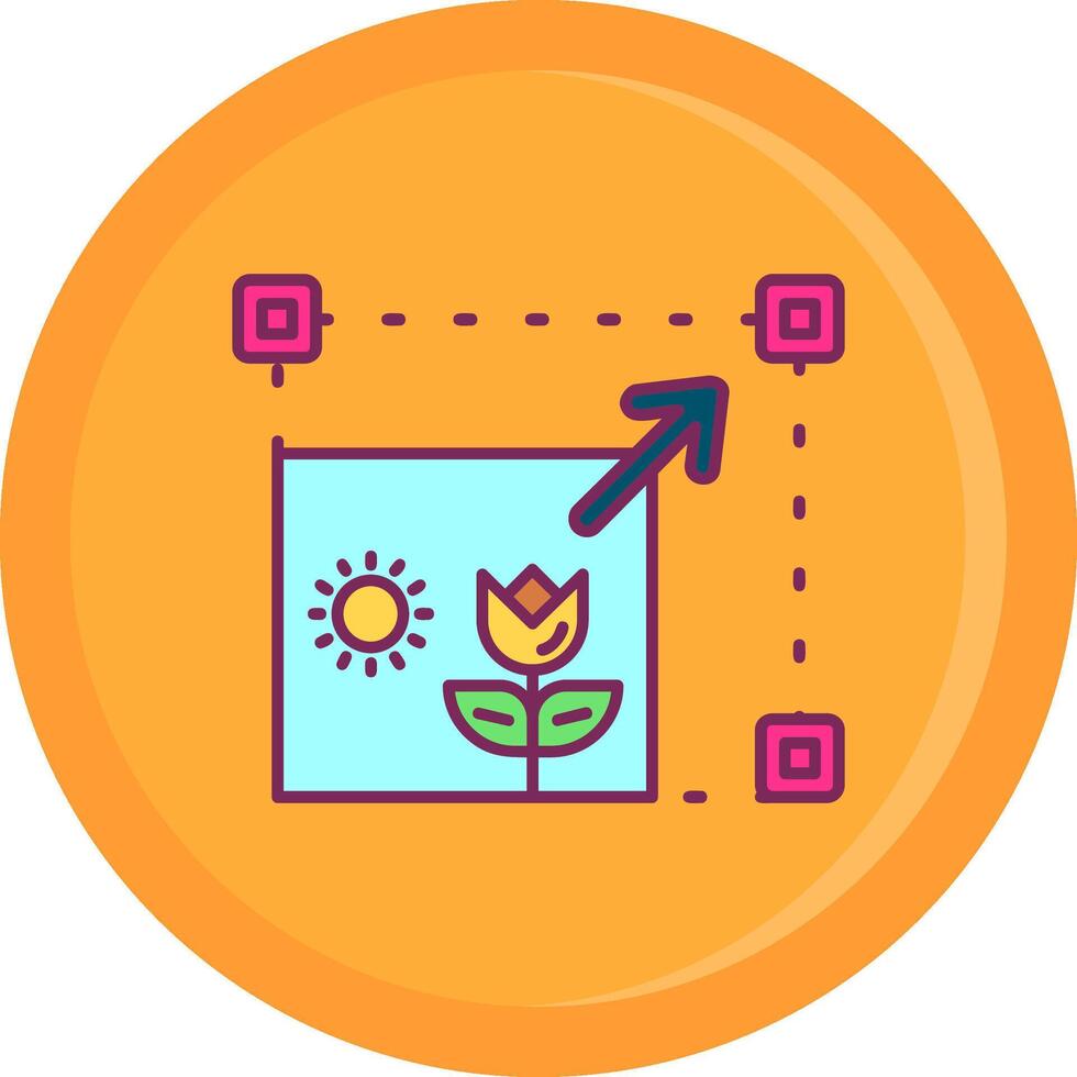 Resizing Line Filled Icon vector