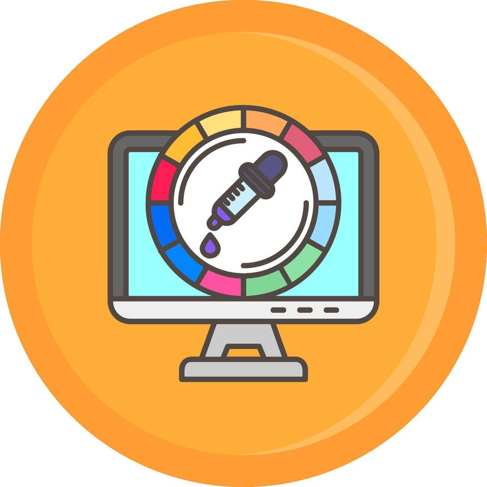 Color Line Filled Icon vector