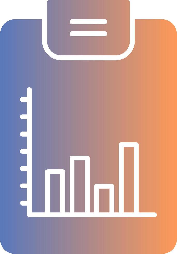 Bar Chart Gradient Icon vector