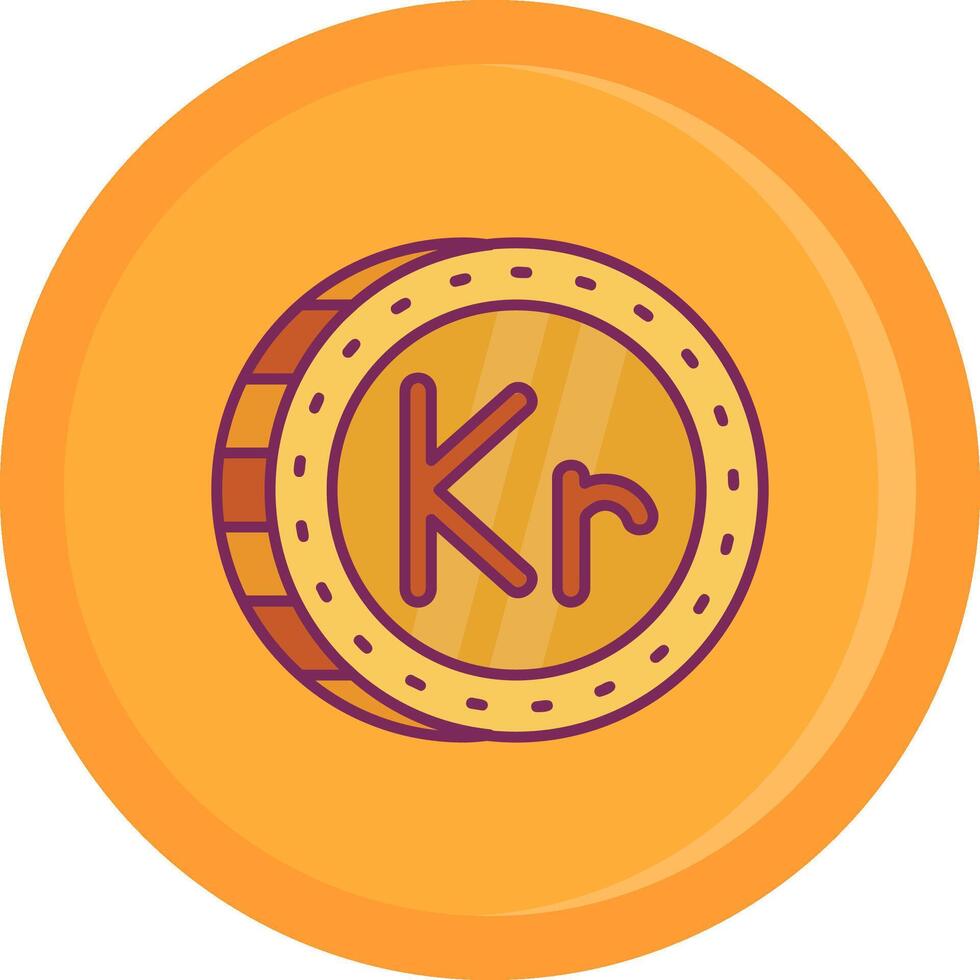 Krone Line Filled Icon vector