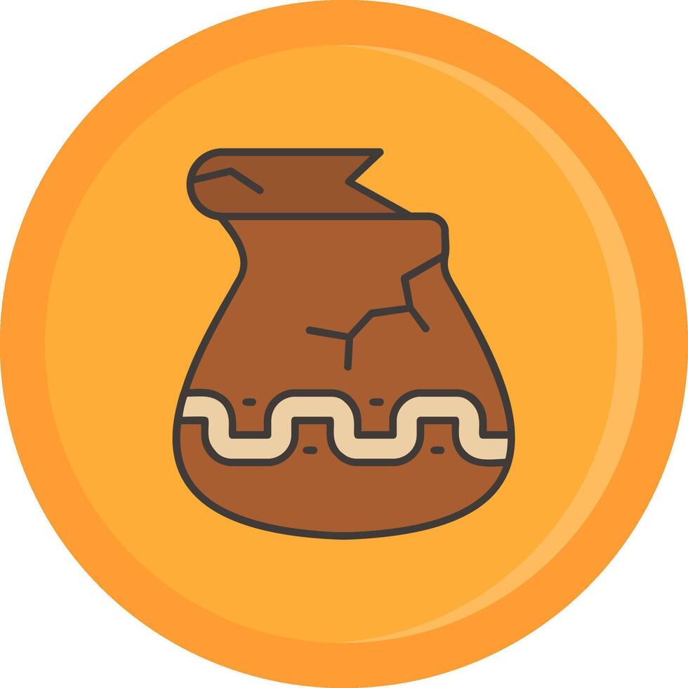 Jar Line Filled Icon vector