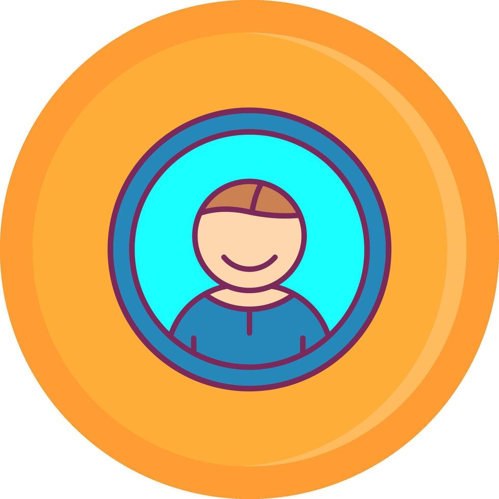 User Line Filled Icon vector