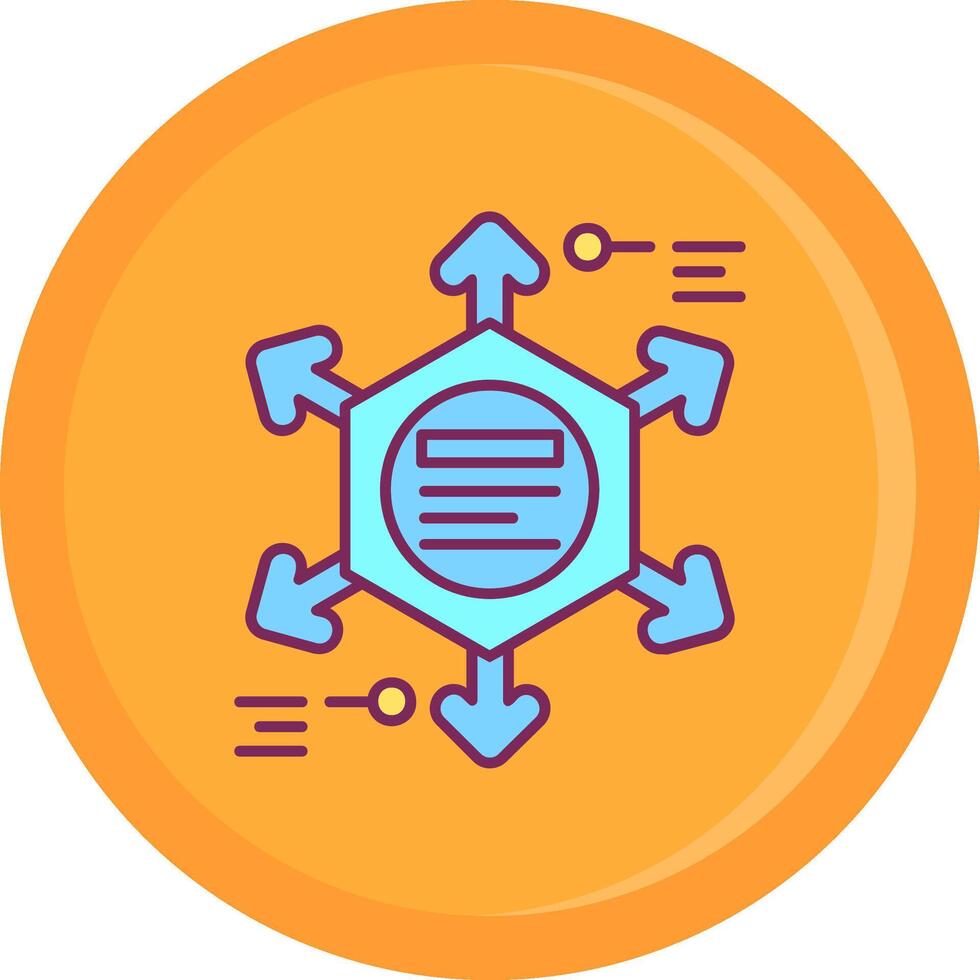 Diagram Line Filled Icon vector