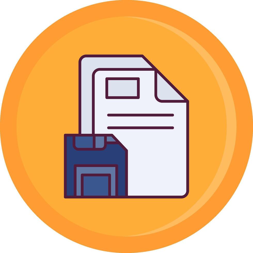 Save Line Filled Icon vector