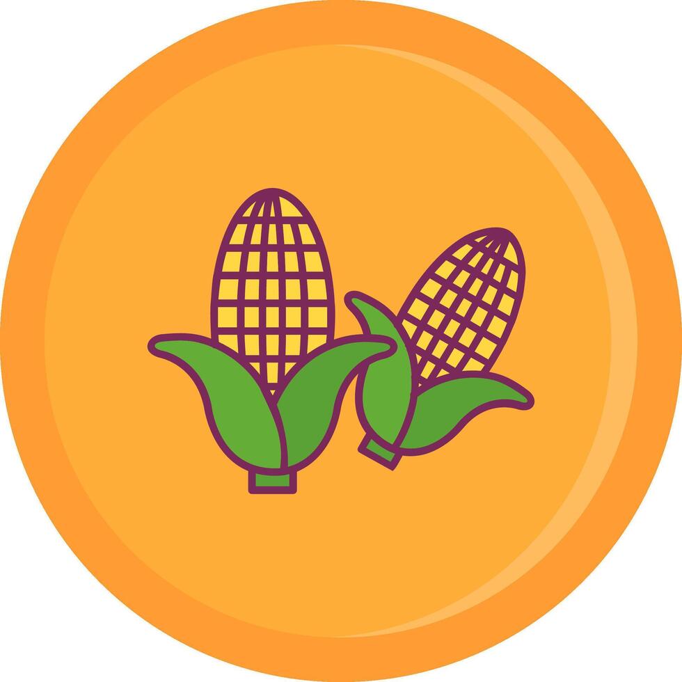 Corn Line Filled Icon vector