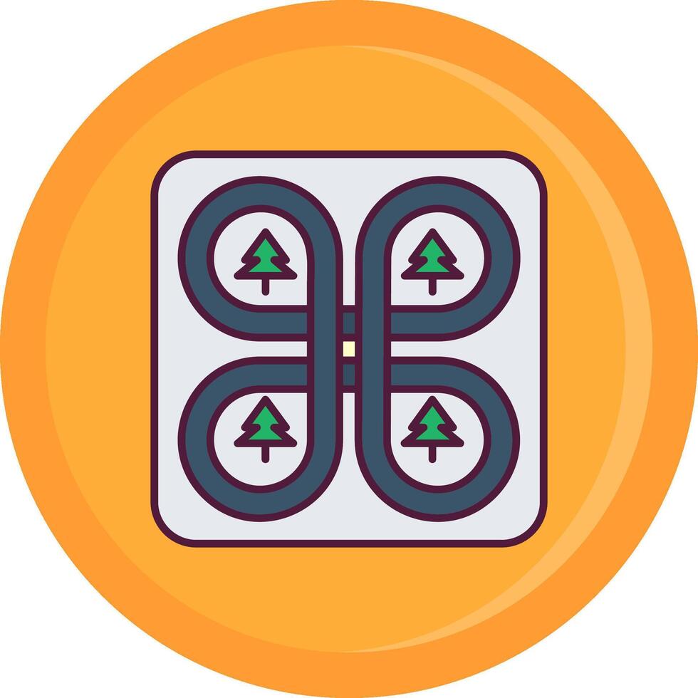 Overpass Line Filled Icon vector