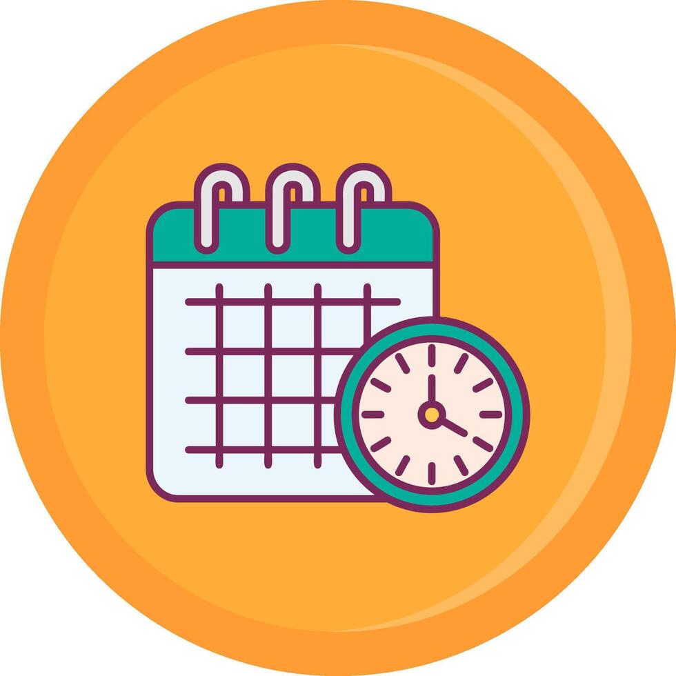 calendario línea lleno icono vector