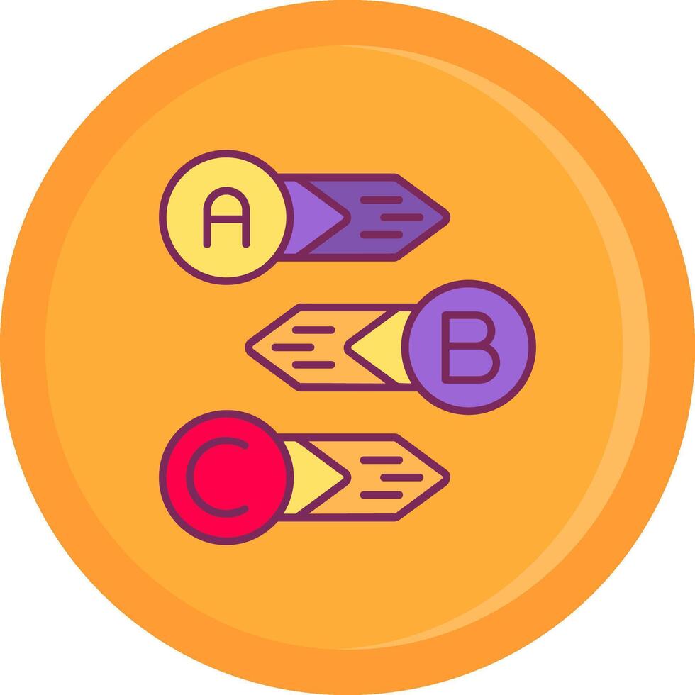 Diagram Line Filled Icon vector