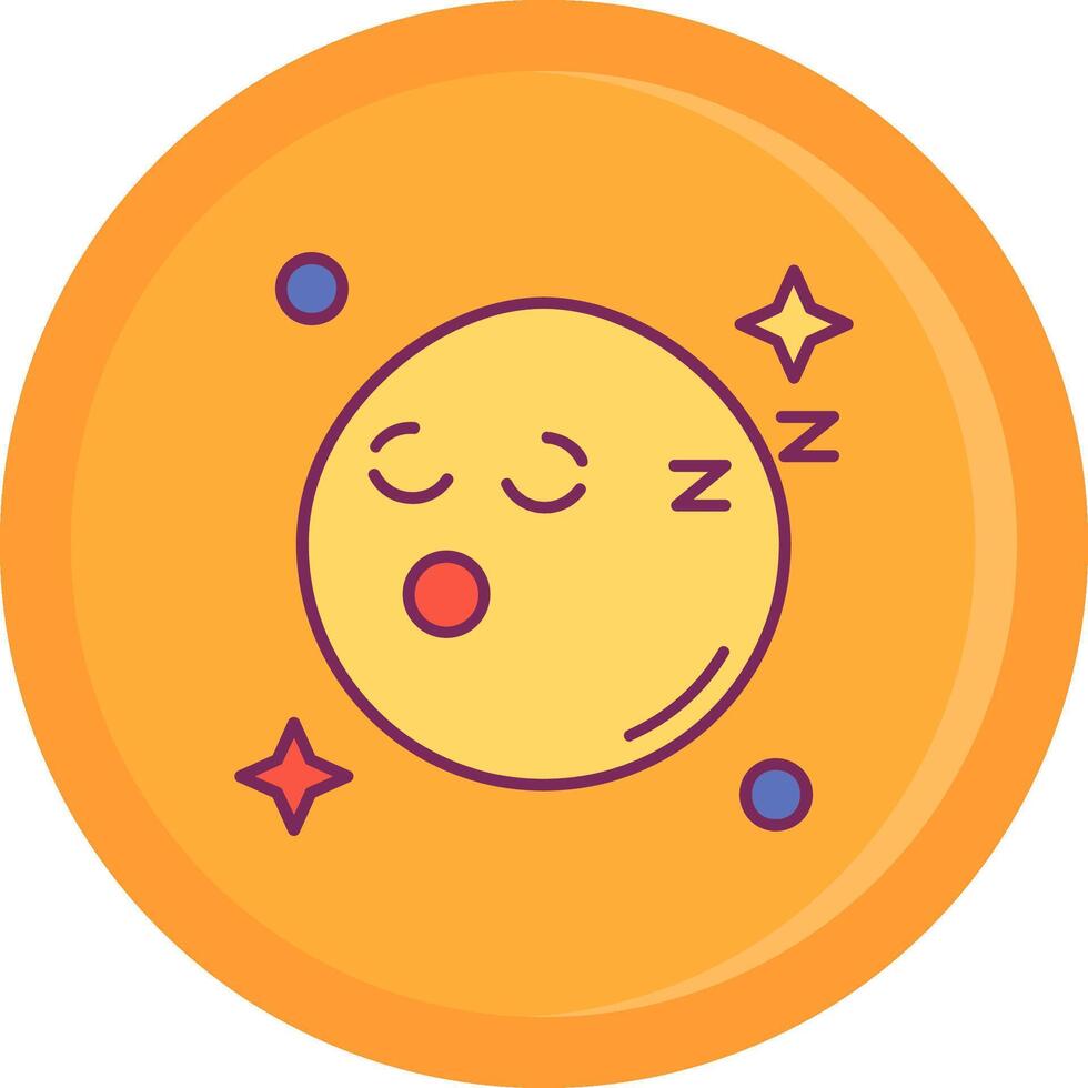 Sleep Line Filled Icon vector