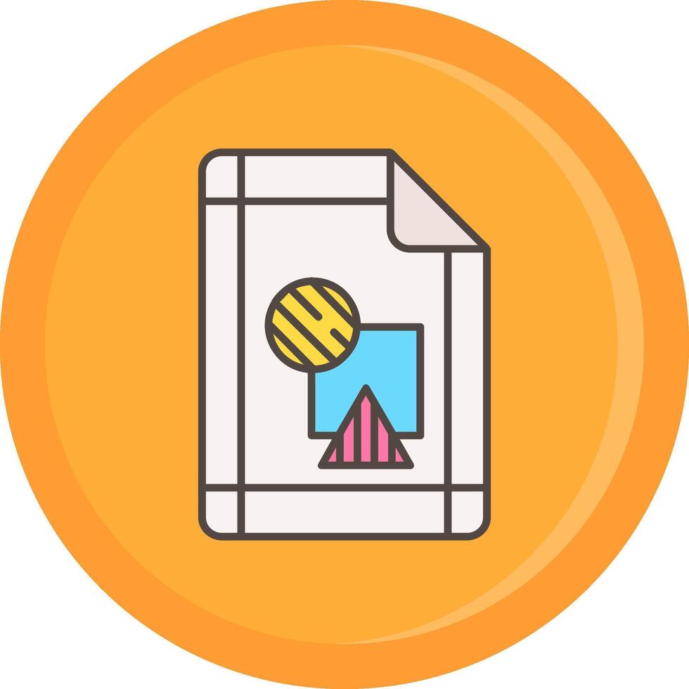 Margin Line Filled Icon vector