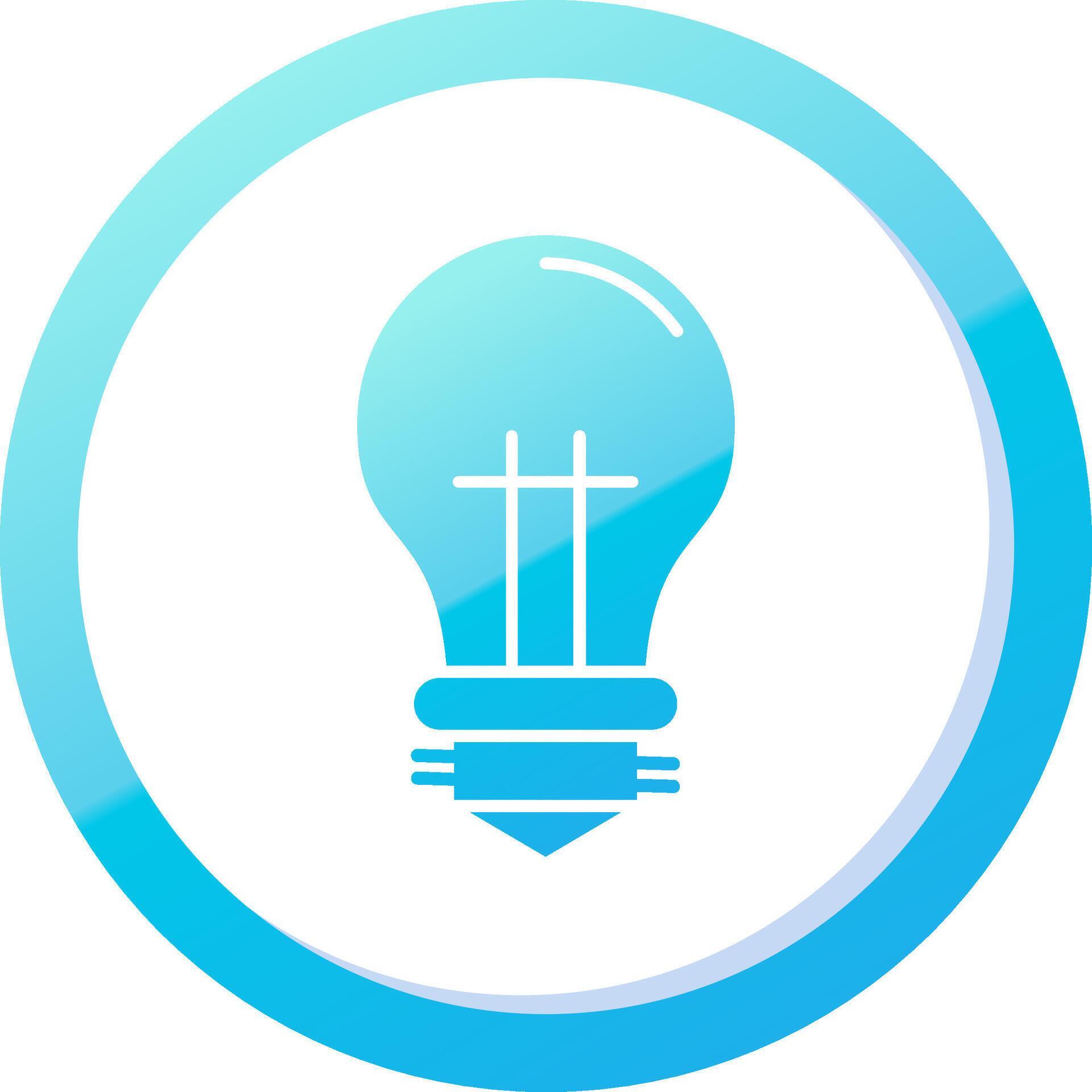 Bulb Solid Blue Gradient Icon 37793671 Vector Art at Vecteezy