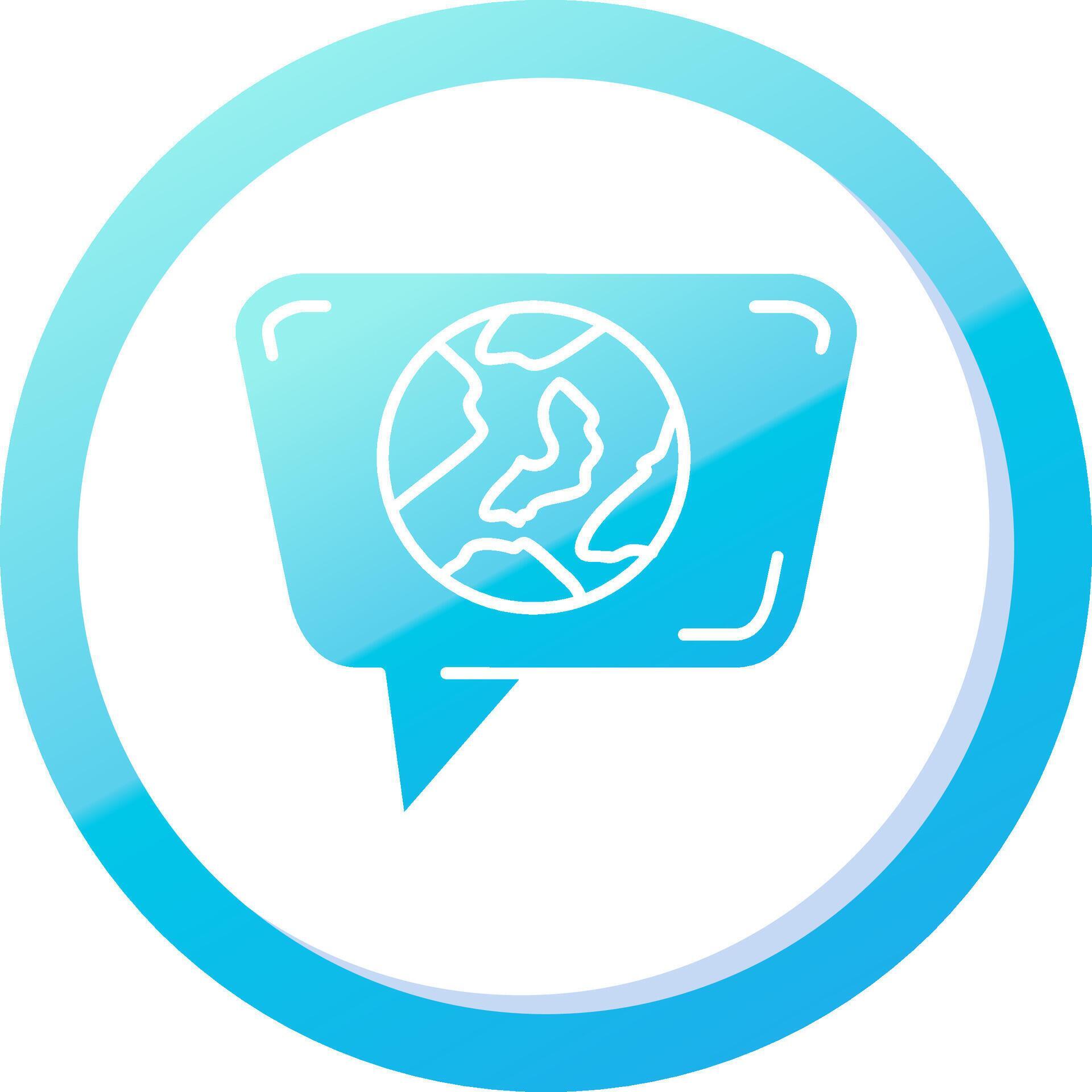 Globe Solid Blue Gradient Icon 37793700 Vector Art at Vecteezy