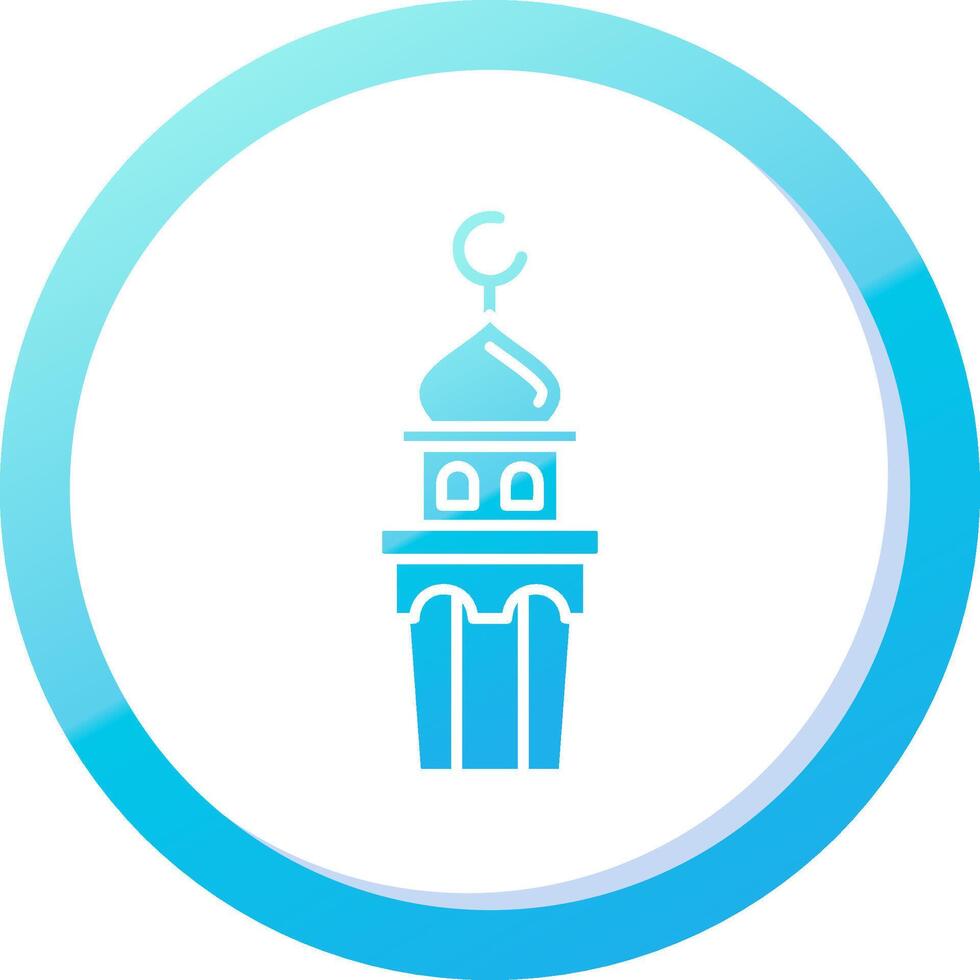 Minaret Solid Blue Gradient Icon vector