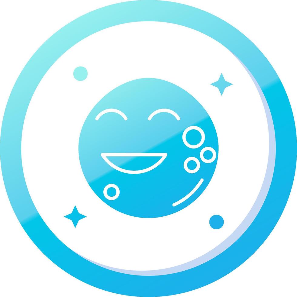 Moon Solid Blue Gradient Icon vector