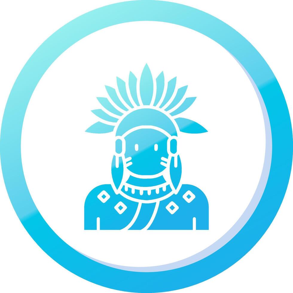 Indian Solid Blue Gradient Icon vector