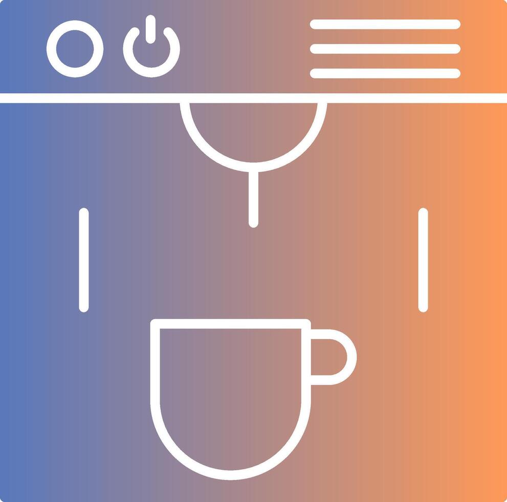 Coffe Maker Gradient Icon vector