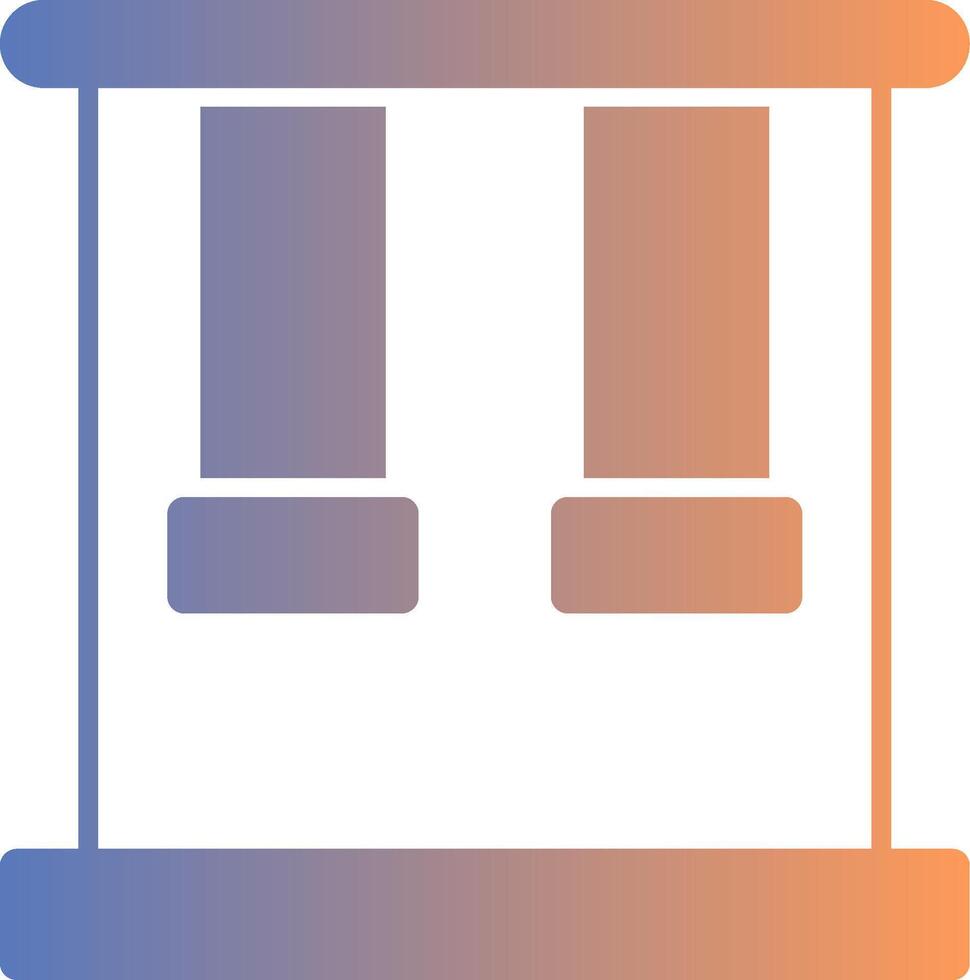 Trapeze Gradient Icon vector