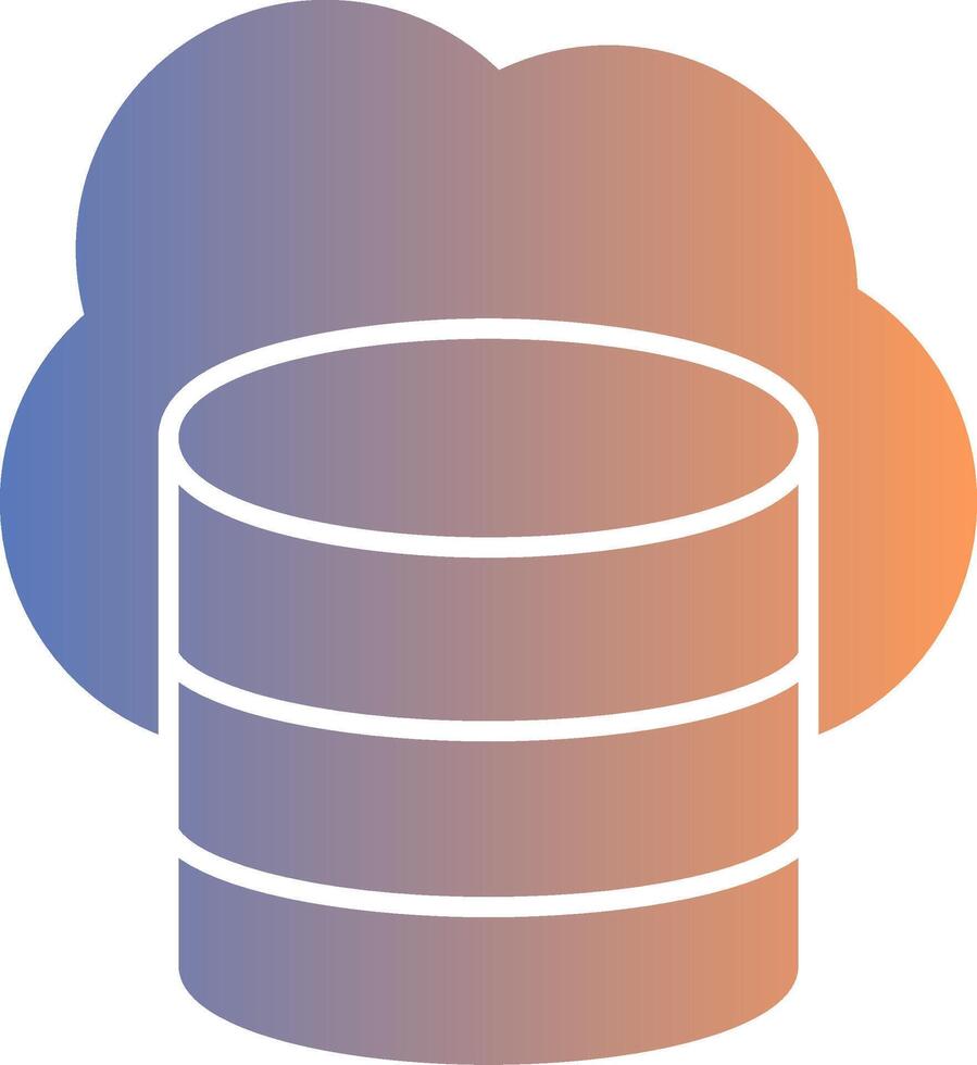 Cloud Storage Gradient Icon vector