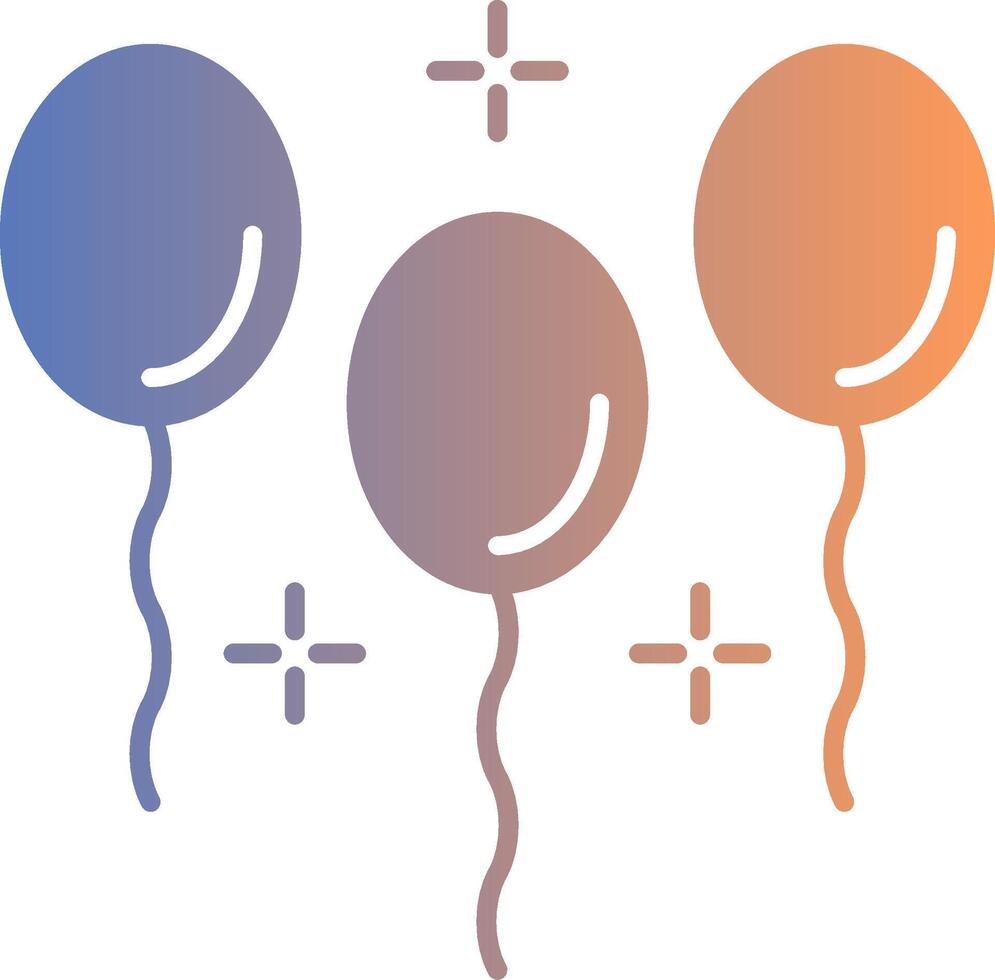 Balloons Gradient Icon vector