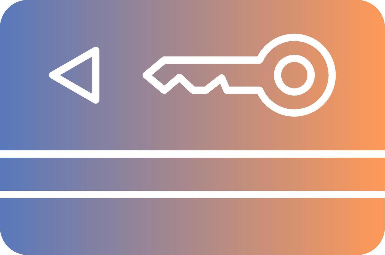 Key Card Gradient Icon vector