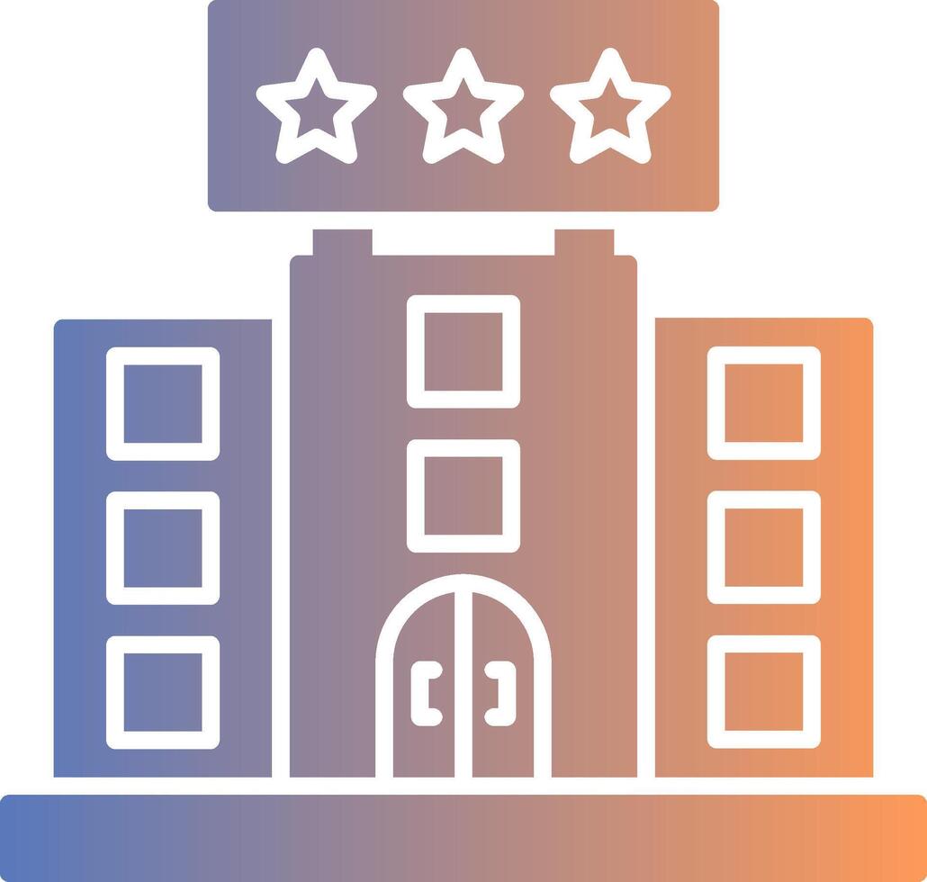 Hotel Gradient Icon vector