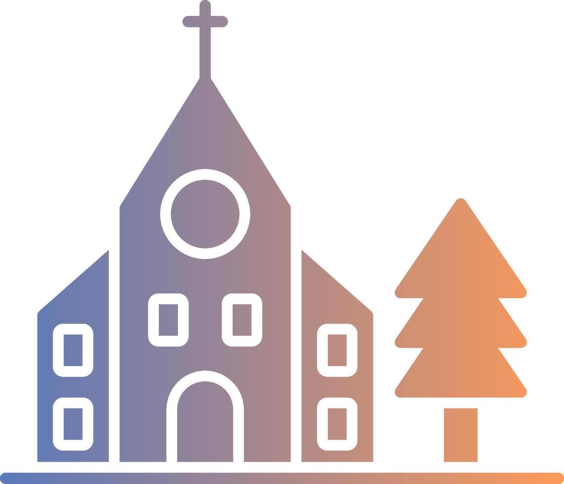 Church Gradient Icon vector
