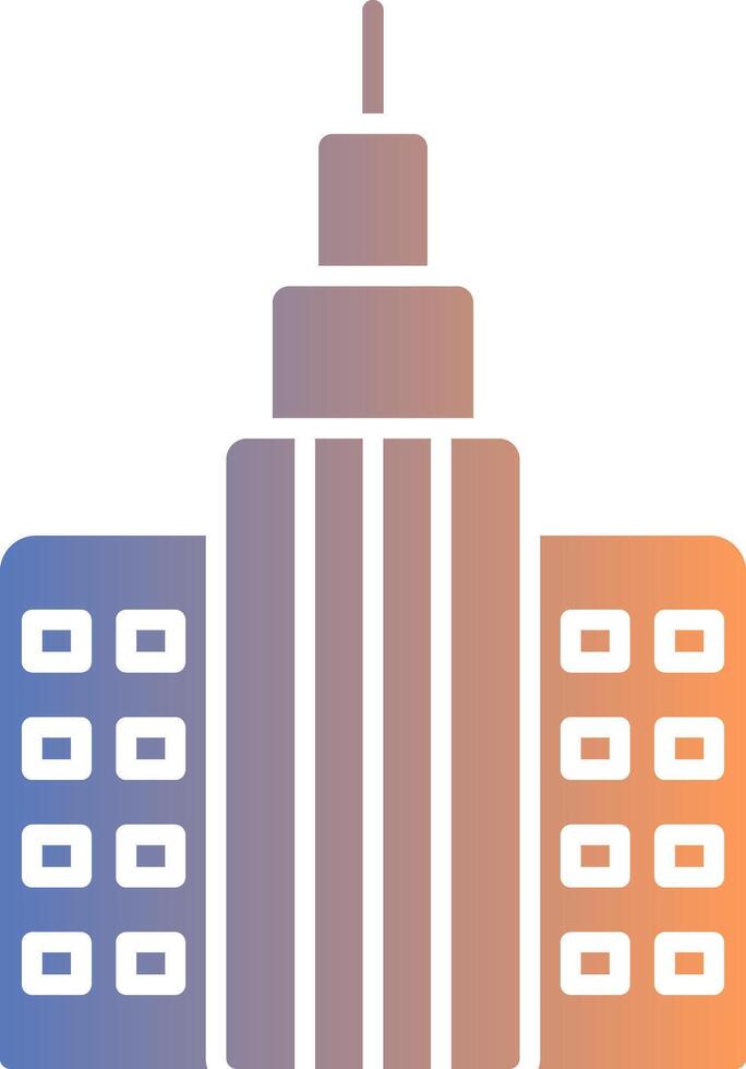 Skycraper Gradient Icon vector