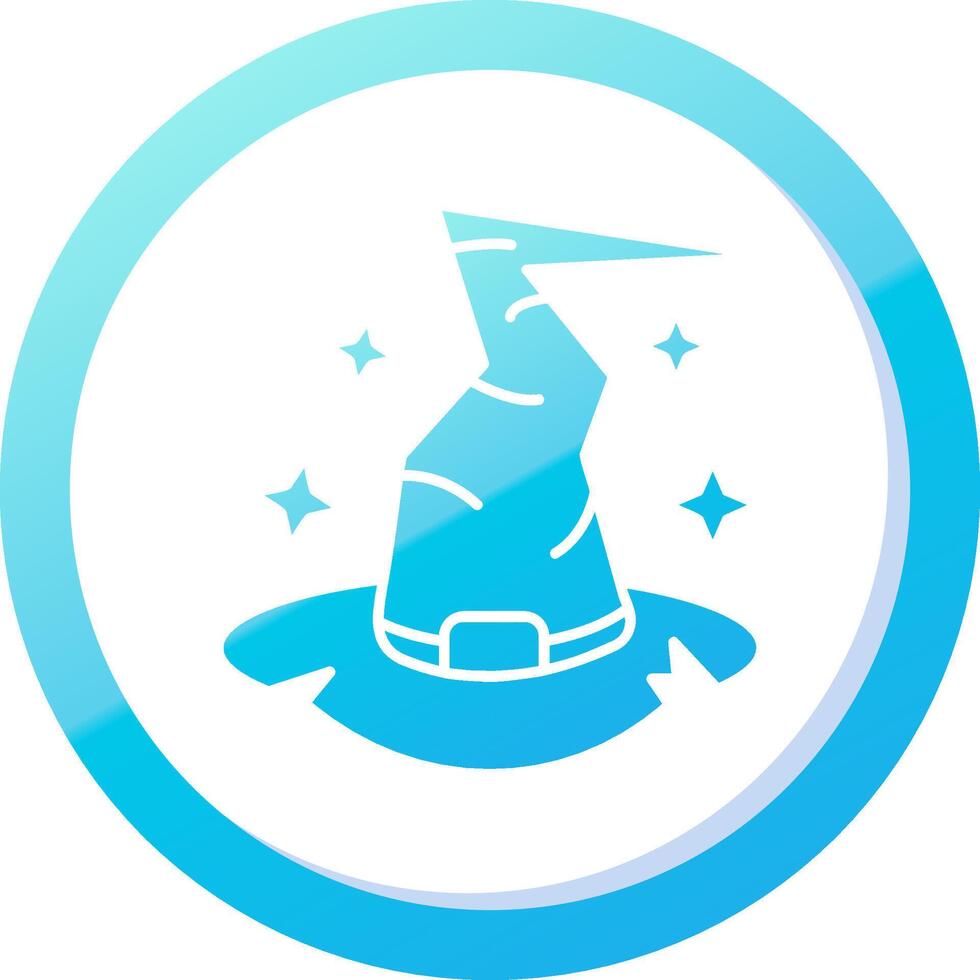 Witch hat Solid Blue Gradient Icon vector
