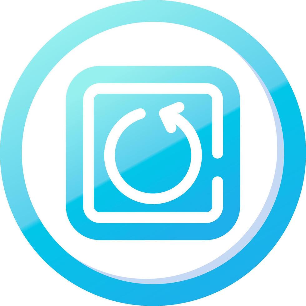 Undo Solid Blue Gradient Icon vector