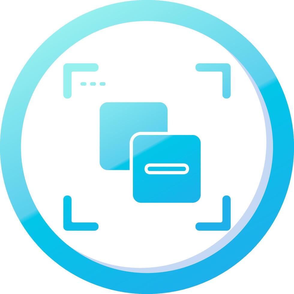 Substract Solid Blue Gradient Icon vector