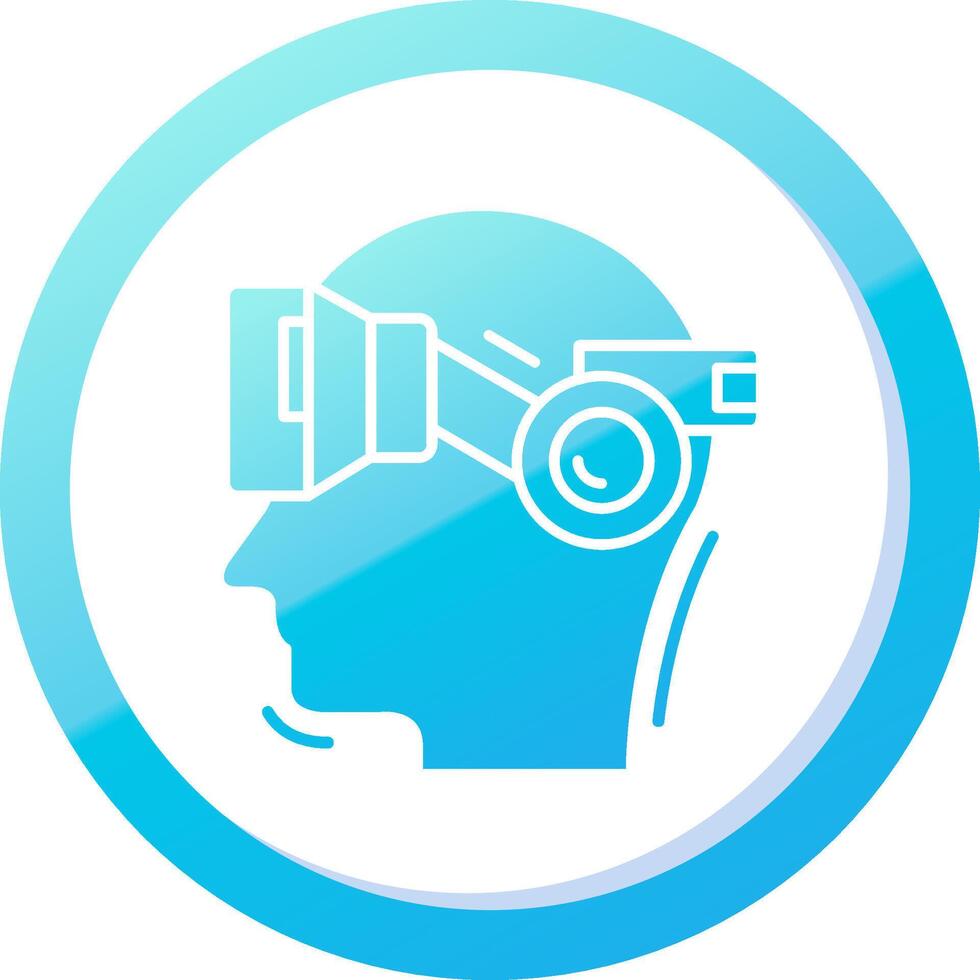 Vr glasses Solid Blue Gradient Icon vector