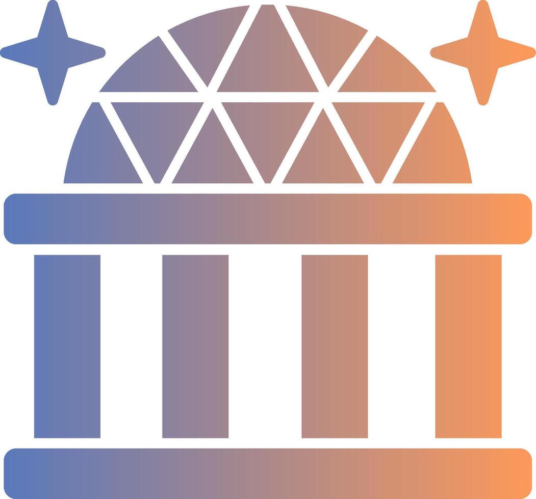 Dome Gradient Icon vector