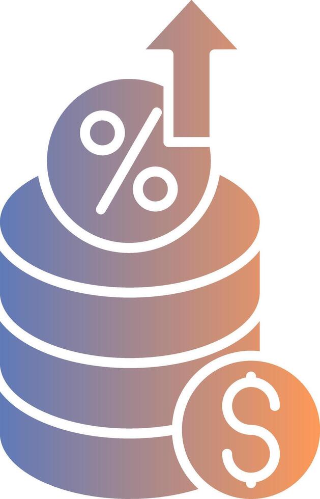 Interest Rate Gradient Icon vector