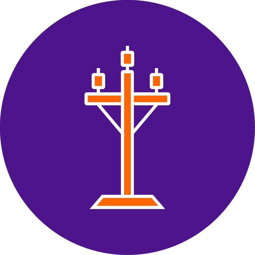 High Voltage Line Filled Circle Icon vector