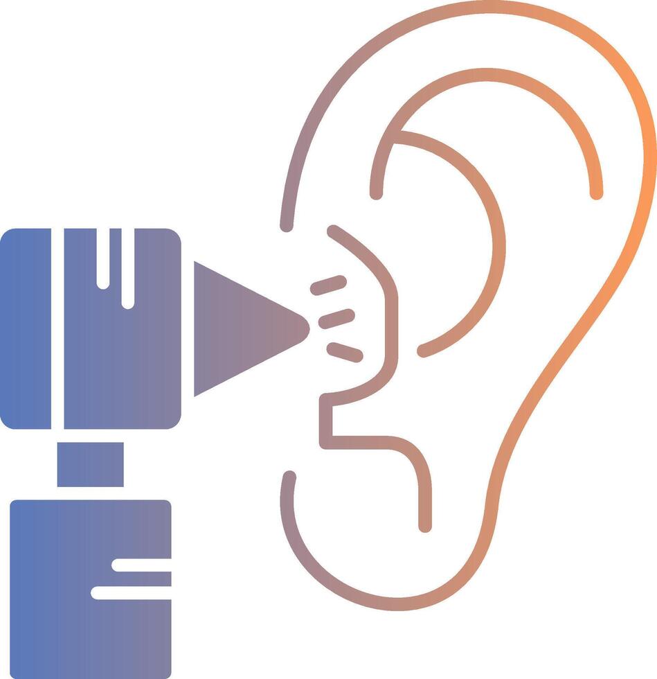 Otology Gradient Icon vector