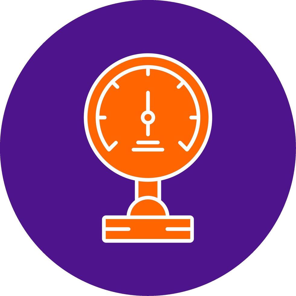 Pressure Meter Line Filled Circle Icon vector