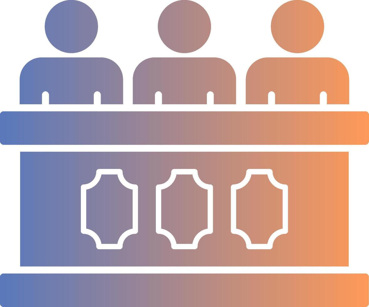 Panel of judges Gradient Icon vector