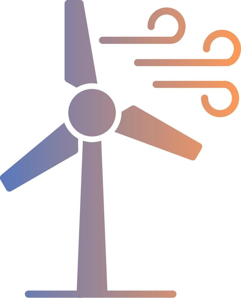 Windmills Gradient Icon vector