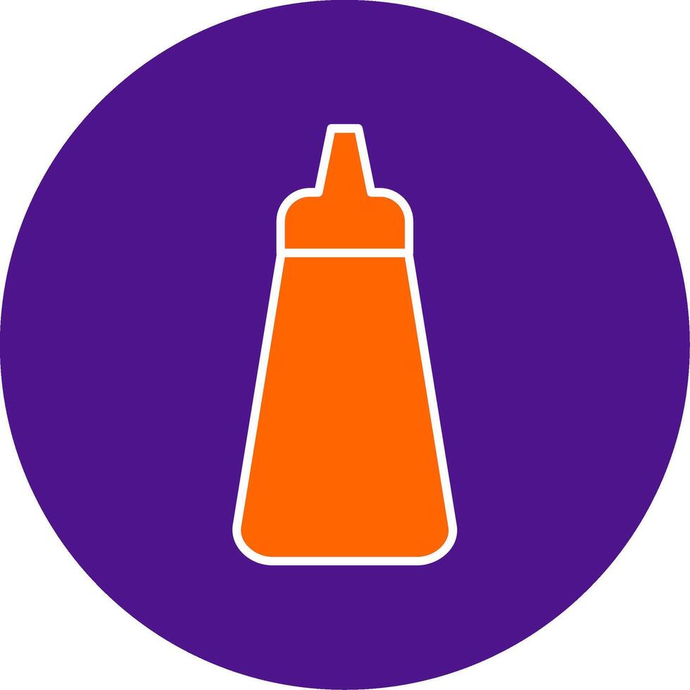 Ketchup Line Filled Circle Icon vector