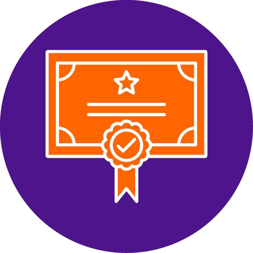 Qualify Line Filled Circle Icon vector