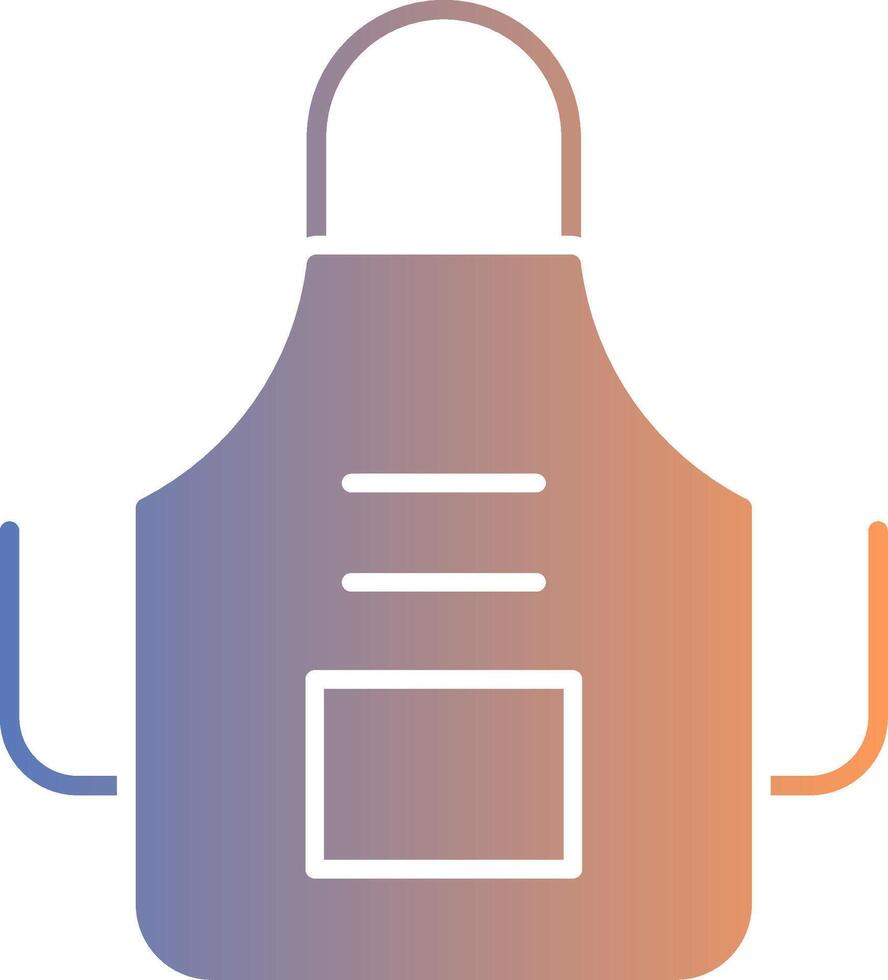 Apron Gradient Icon vector