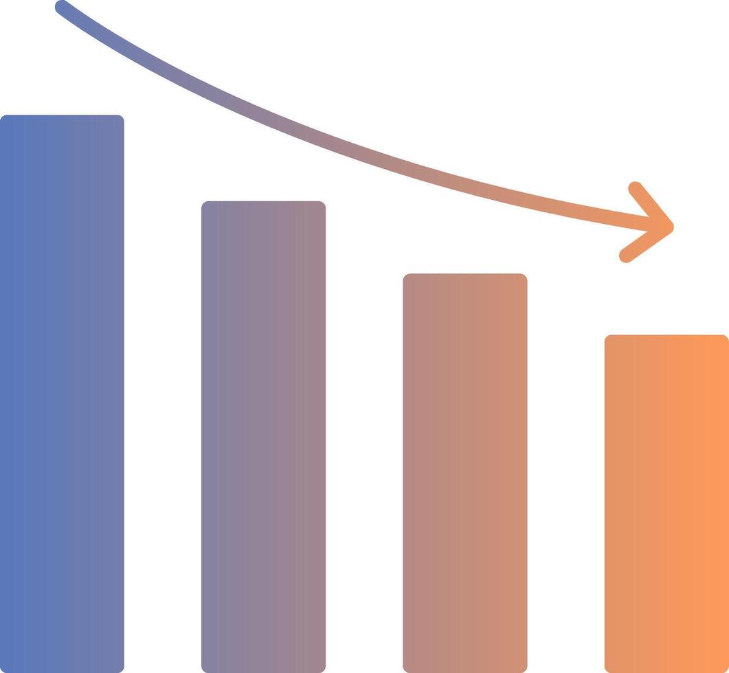 Reputation Loss Gradient Icon vector