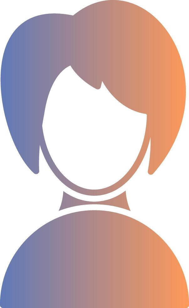 Woman Gradient Icon vector