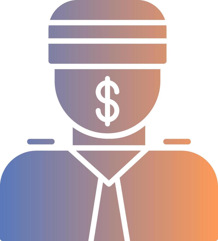 Bribe Gradient Icon vector