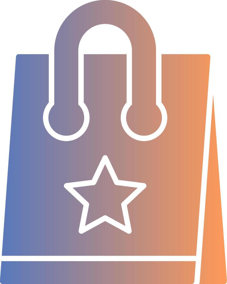 Shopping Bag Gradient Icon vector