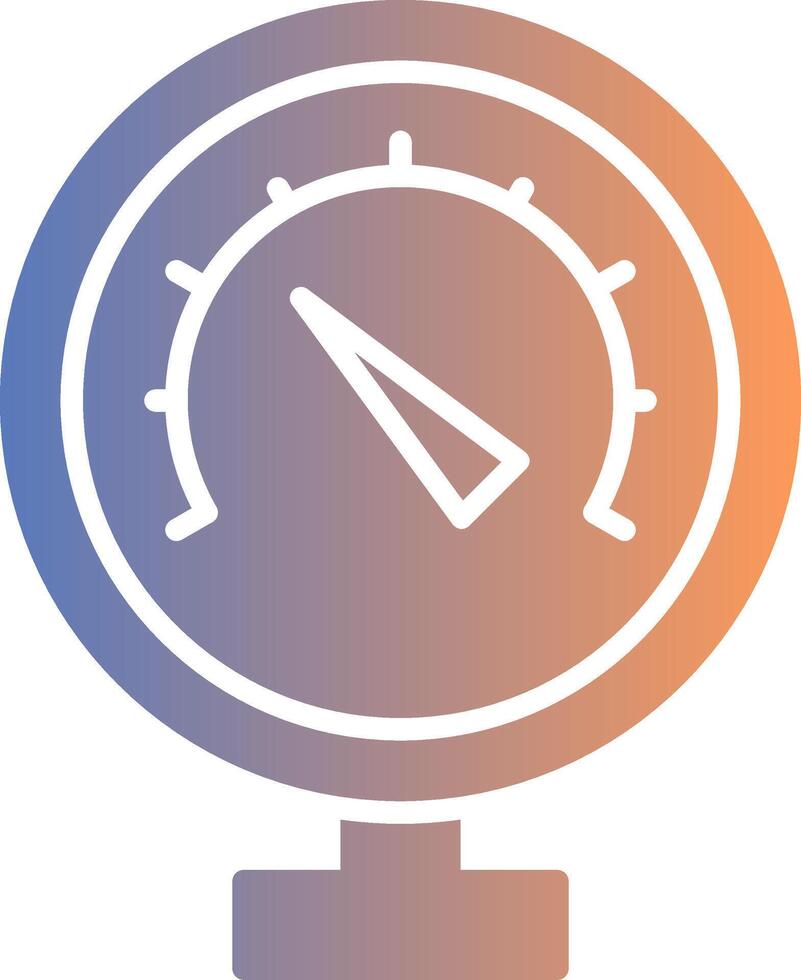 Pressure Meter Gradient Icon vector