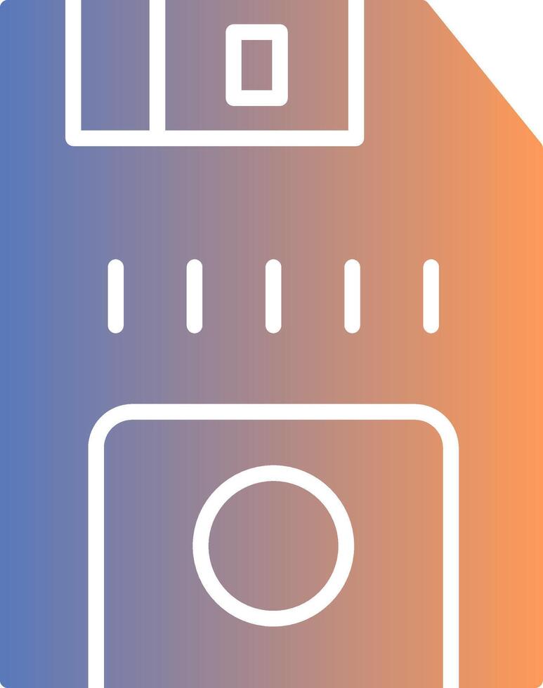 Floppy Disk Gradient Icon vector