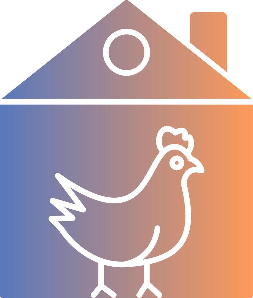 pollo degradado icono vector